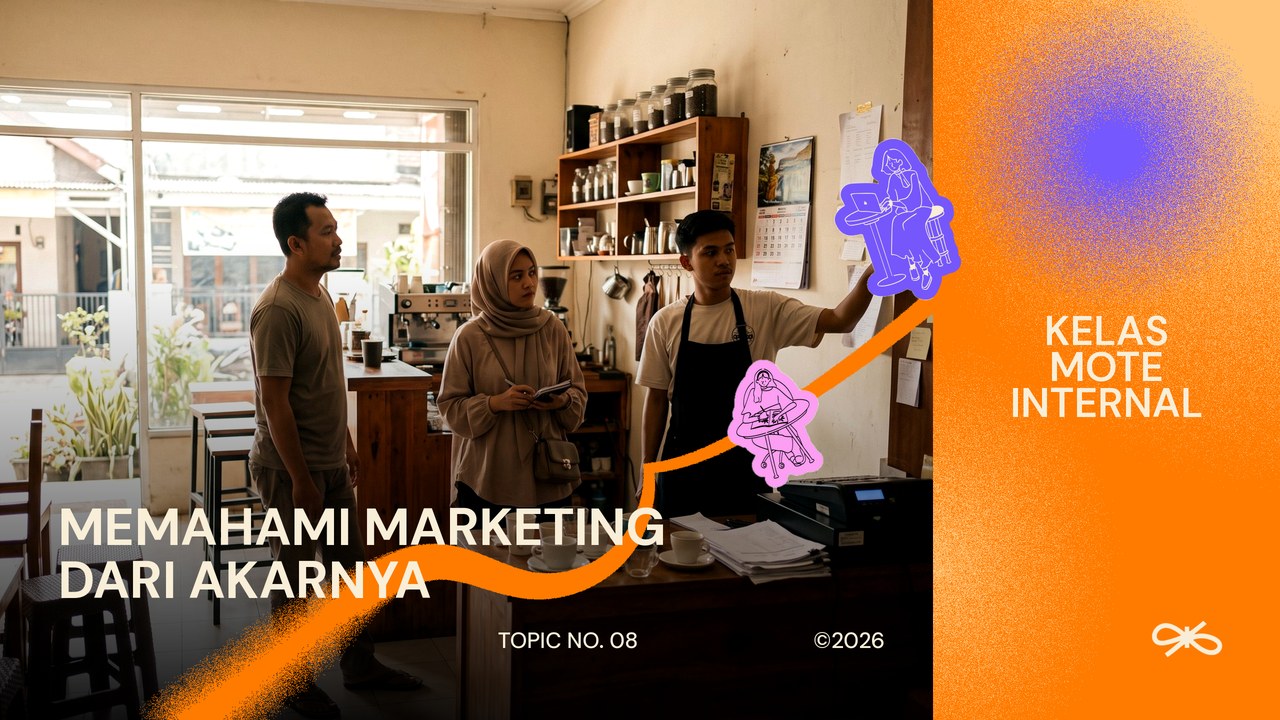 Sampul kelas Memahami marketing dari akarnya.